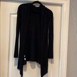 Hooded tie up sweater